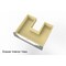Castello Usa Nile 60" Wall Mounted Gray Vanity With Black Top And Gold Handles CB-MC-60G-GLD-2053-BL - alternate 8